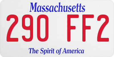 MA license plate 290FF2