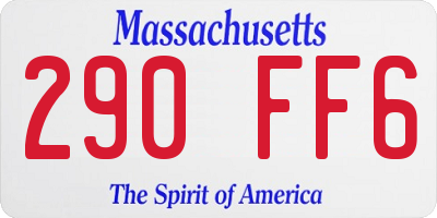 MA license plate 290FF6
