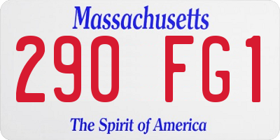 MA license plate 290FG1