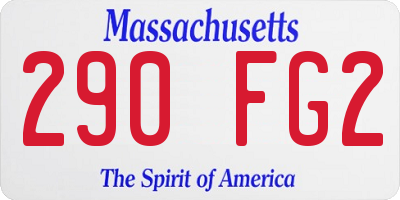 MA license plate 290FG2