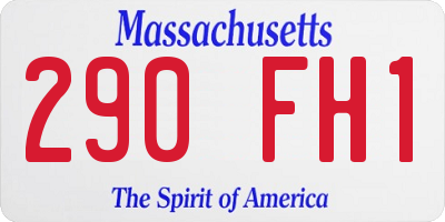 MA license plate 290FH1