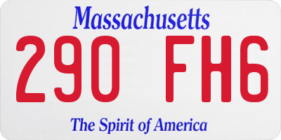 MA license plate 290FH6