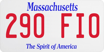 MA license plate 290FI0