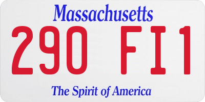 MA license plate 290FI1