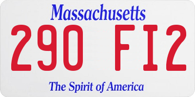 MA license plate 290FI2