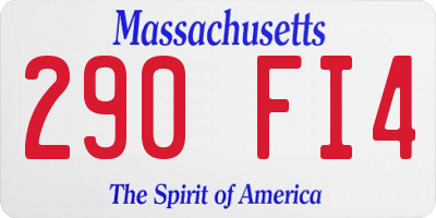 MA license plate 290FI4