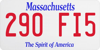 MA license plate 290FI5