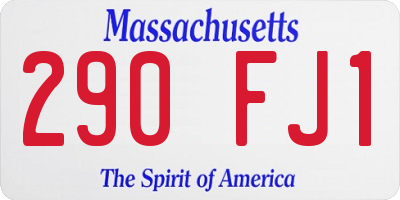 MA license plate 290FJ1