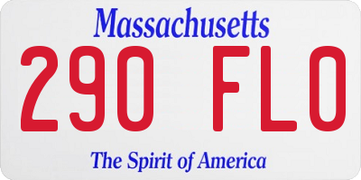 MA license plate 290FL0