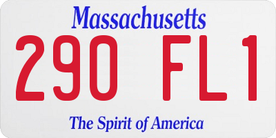 MA license plate 290FL1