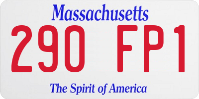 MA license plate 290FP1