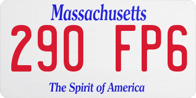 MA license plate 290FP6