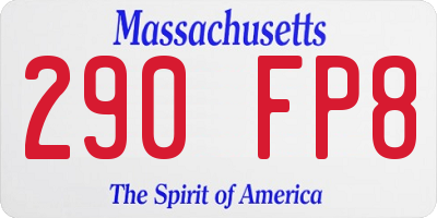 MA license plate 290FP8