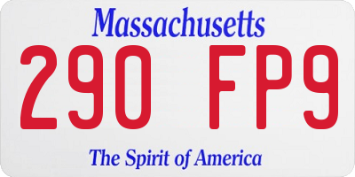 MA license plate 290FP9