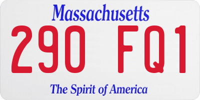 MA license plate 290FQ1