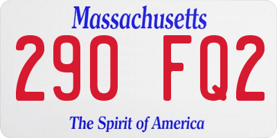 MA license plate 290FQ2