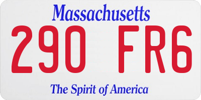 MA license plate 290FR6
