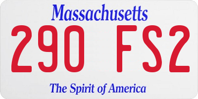 MA license plate 290FS2