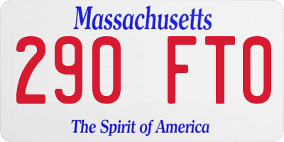 MA license plate 290FT0