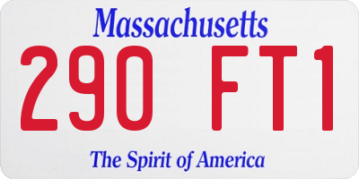 MA license plate 290FT1