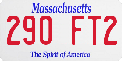 MA license plate 290FT2