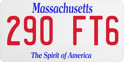 MA license plate 290FT6