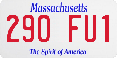 MA license plate 290FU1