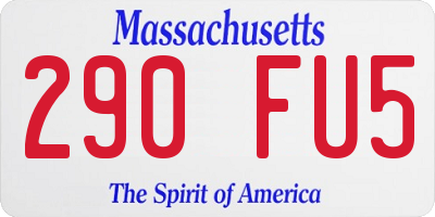 MA license plate 290FU5