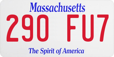 MA license plate 290FU7