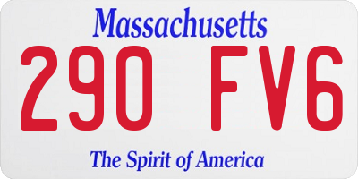 MA license plate 290FV6