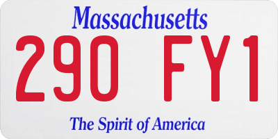MA license plate 290FY1