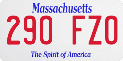 MA license plate 290FZ0