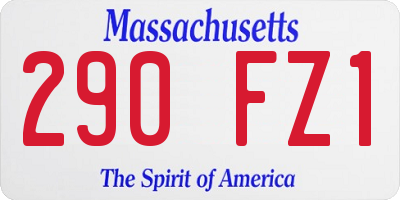 MA license plate 290FZ1