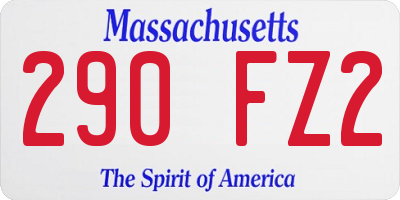 MA license plate 290FZ2