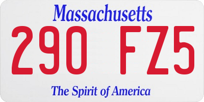 MA license plate 290FZ5
