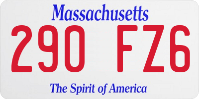 MA license plate 290FZ6
