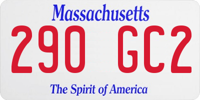 MA license plate 290GC2