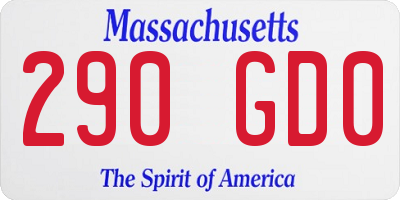 MA license plate 290GD0