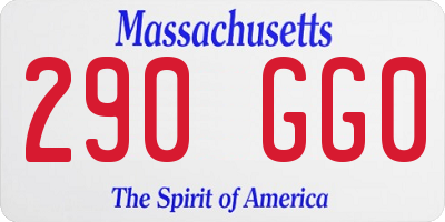 MA license plate 290GG0