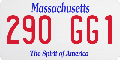 MA license plate 290GG1