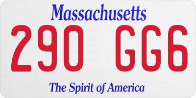 MA license plate 290GG6