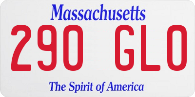 MA license plate 290GL0
