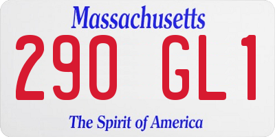 MA license plate 290GL1