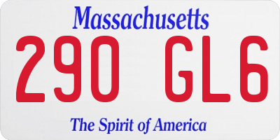 MA license plate 290GL6