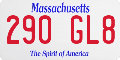 MA license plate 290GL8