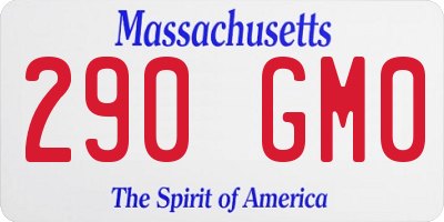 MA license plate 290GM0