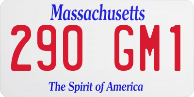 MA license plate 290GM1