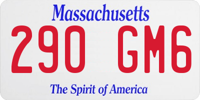MA license plate 290GM6