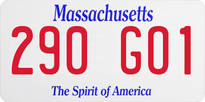 MA license plate 290GO1