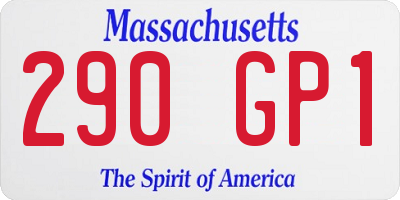 MA license plate 290GP1